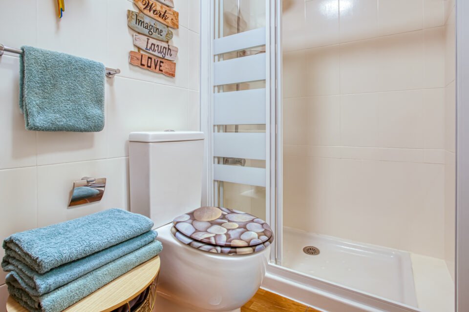 Apartamentos Monseñor, Playa del Cura - bathroom with a shower